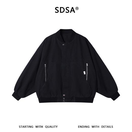 SDSA男装2026新款高贵轻奢美式纯色拉链棒球领夹克外套百搭时尚 商品图0