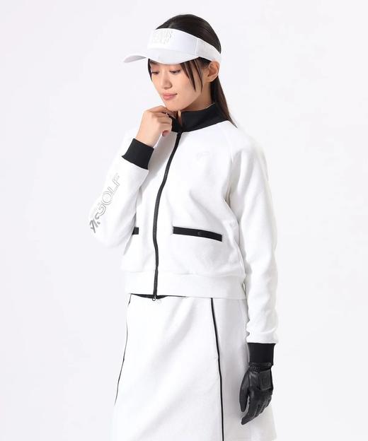 BEAMS GOLF 女款 斜纹黑白配色立领外套+抽绳短裙套装 弹力舒适防紫外线 商品图8