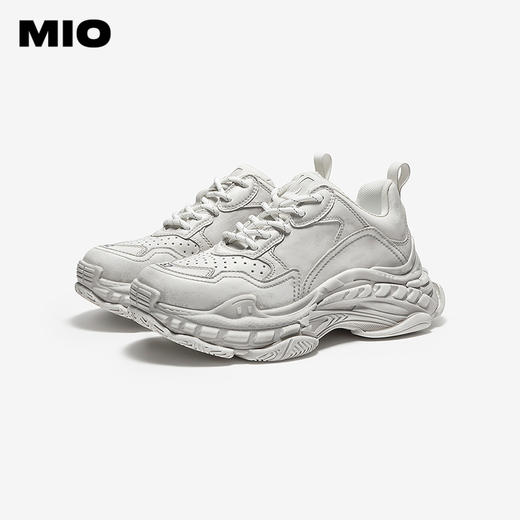 MIO米奥女鞋休闲鞋2026夏季新款做旧厚底增高老爹鞋运动鞋脏脏鞋M261580111 商品图2