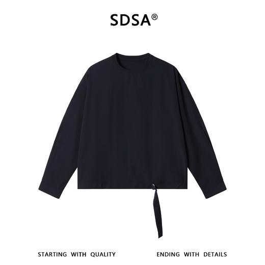 SDSA男装2026新款高贵轻奢韩版设计感纯色圆领长袖头像宽松百搭 商品图0