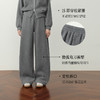 【严选】诗凡黎不可拆卸连帽毛领宽松型两件套加绒卫衣套装时髦弯刀裤26春7H2291001 商品缩略图3