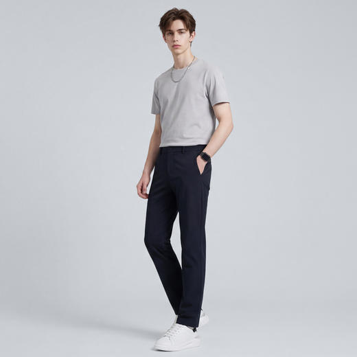 【防水&抗菌&凉感】圣得西2026年春季高弹男士巨好看通勤风休闲裤 商品图12