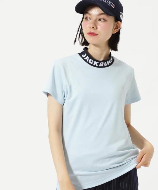 Jack Bunny 高尔夫 女款 字母logo编织高领短袖T恤 弹力透气 商品图8