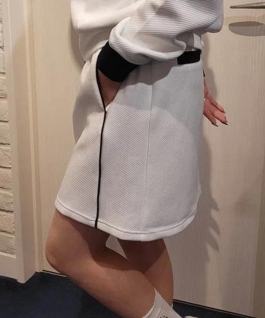 BEAMS GOLF 女款 斜纹黑白配色立领外套+抽绳短裙套装 弹力舒适防紫外线 商品图5