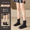 真皮马丁靴女英伦复古切尔西靴子时尚百搭短筒靴内增高显瘦骑士靴 商品缩略图1