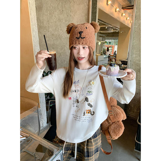 <曾小咸推荐>3.17现货秒杀 ！微信超特价！韩系卡通印花长袖t 日常159.99 立减90 秒杀69.99！！ 商品图4