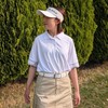 CECIL McBEE 女士高尔夫 袖口提花POLO领短袖 宽松落肩五分袖 商品缩略图0