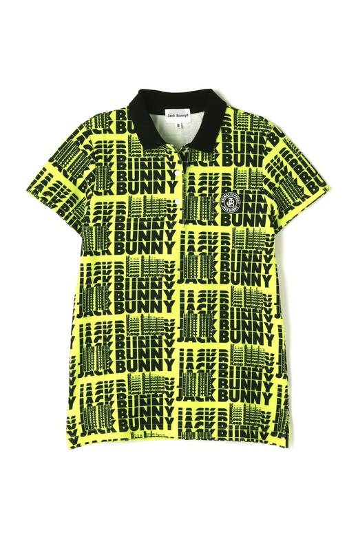 Jack Bunny 情侣款 女士高尔夫 秋季新款 字母印花polo衫短袖 弹力透气 商品图2