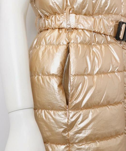 秋冬新款ARCHIVIO高尔夫女士 金属质感开扣腰带长款保暖背心 商品图5