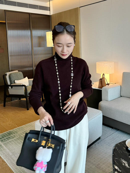 2602104    山羊绒 卷边自由领 “一线成衣” 商品图6