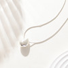 三彩2026新款镀银极简风水滴项链女ins冷淡时尚气质饰品通勤 商品缩略图3