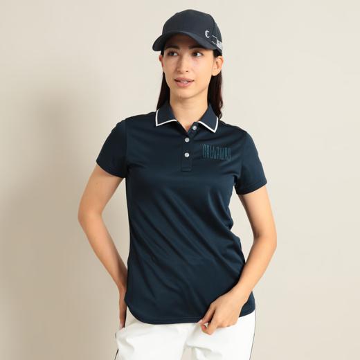 Callaway 高尔夫女士 细文字立体字母印花logo弹力舒适polo领短袖 商品图2