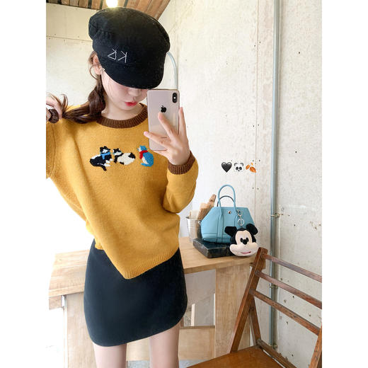 <曾小咸推荐> 2.18 现货秒杀 ！微信超特价！ 韩系刺绣小猫毛衣 日常199.99 立减110 秒杀89.99！！ 商品图1