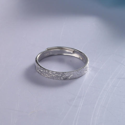 【宏艺珠宝】素笺花影·银s925戒指 商品图1