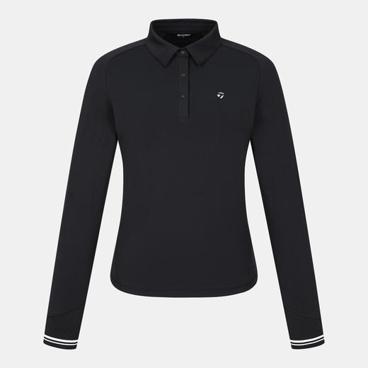 Taylormade  女士 秋季新款高尔夫 纯色修身弹力翻领长袖POLO衫 螺纹袖口 商品图3