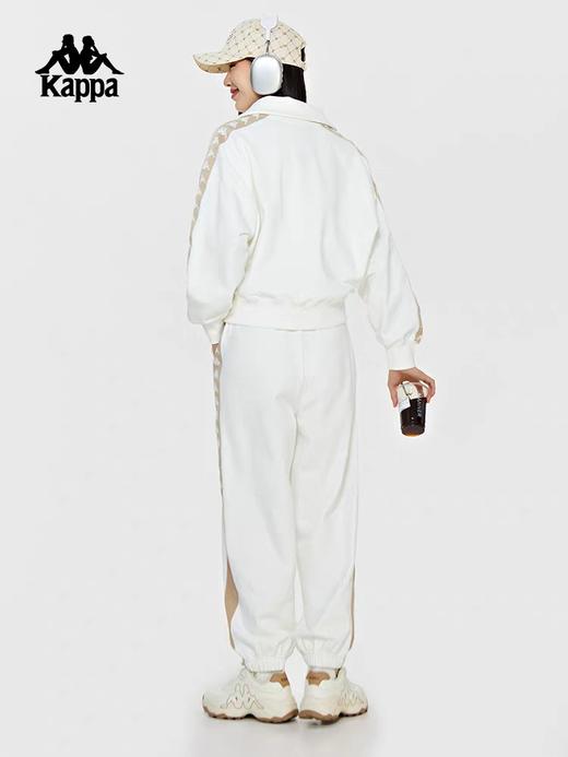 XY/Kappa卡帕背靠背针织套头衫女春秋短款运动卫衣休闲长袖➕休闲运动裤套装   K0E22WT03012 商品图1
