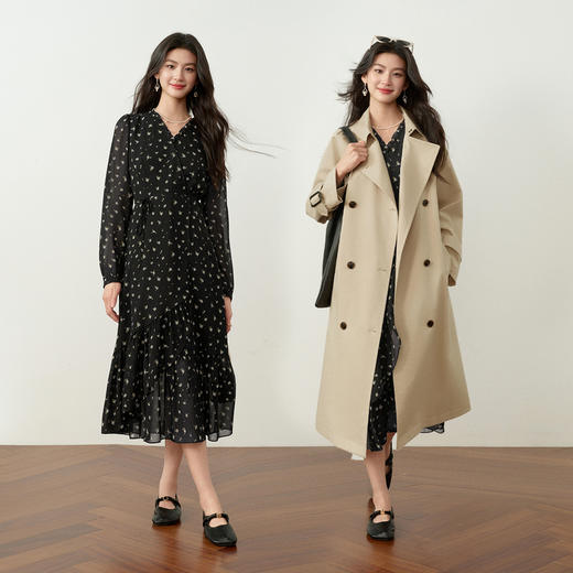 【严选】诗凡黎氛围感小雏菊碎花连衣裙2026春新款法式浪漫飘逸优雅淑女裙7H2290251 商品图1