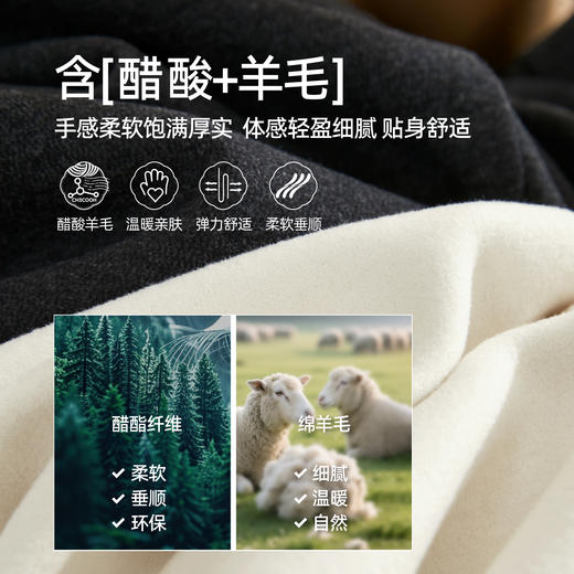 【即将下架！亏本售！西装阔腿裤】逸阳春秋醋酸羊毛高腰垂感显瘦宽松直筒裤8166 商品图2