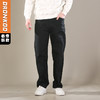 DRONKOO 2026 正常腰表袋皮标微弹中厚牛仔长裤 商品缩略图0