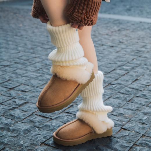 起程厚底包头羊毛拖|羊毛皮一体+包头拖，厚实保暖一脚蹬 商品图1