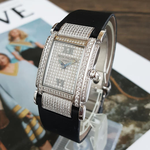 【95新】PATEK PHILIPPE 百达翡丽4910G-001石英机芯25*30MM（女款）TWENTY~4系列镶嵌原厂钻石230126AK01 商品图1