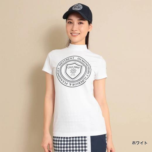 Callaway卡拉威高尔夫女装夏季 徽章印花半高领T恤短袖  时尚运动 商品图9