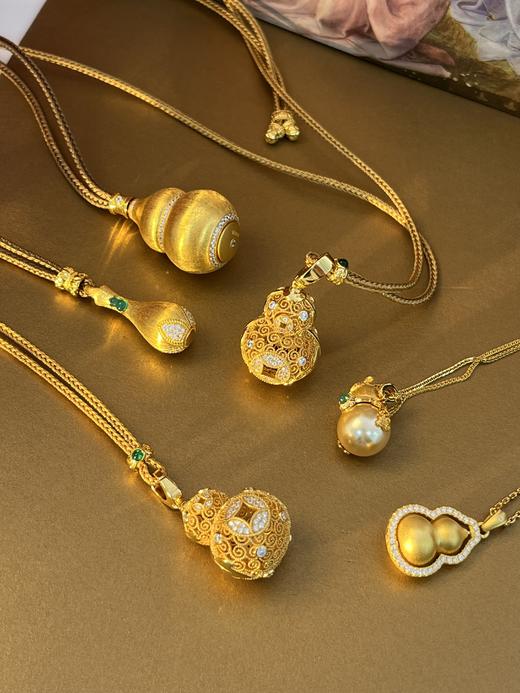 多喜乐 多福禄 葫芦在手  福禄我有 银镀金首饰 金玉满堂 福禄宝瓶  福禄花丝  （非质量问题 不退不换） 商品图0