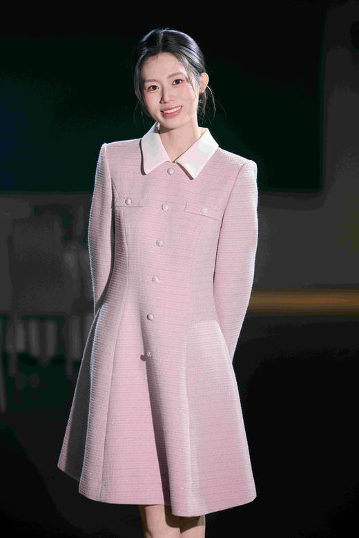 法小曼*子珍清冷富家千金穿搭小香风娃娃领连衣裙女通勤气质A字裙优雅 商品图3