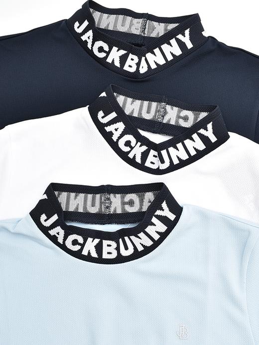Jack Bunny 高尔夫 女款 字母logo编织高领短袖T恤 弹力透气 商品图4