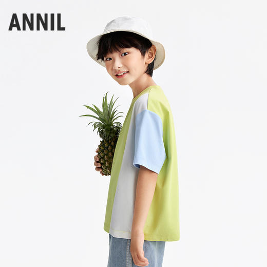 男童圆领短袖针织衫夏季新款安奈儿童装EB621596 商品图2