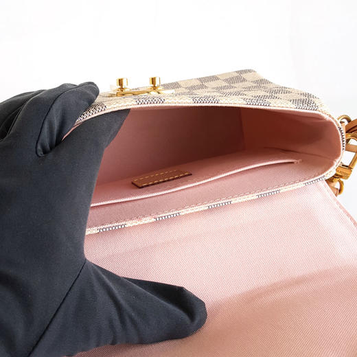 【98新】LV路易威登N41581白棋盘格Croisette流苏邮差包手提单肩包女士290126TJ04 商品图9