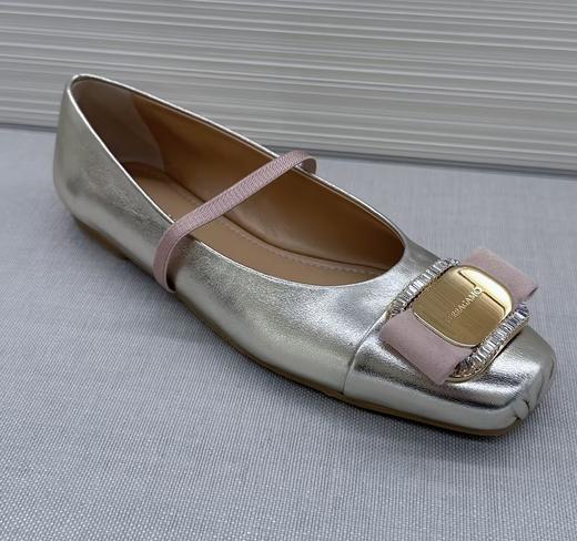 FERRAGAMO 芭蕾平底鞋女  0787658-001 .【鞋底有膜，试穿小心】 商品图2