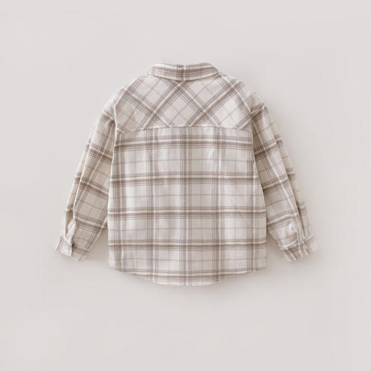 马克珍妮复古格纹男童纯棉衬衫2026年春装新款560222 商品图1