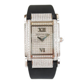【95新】PATEK PHILIPPE 百达翡丽4910G-001石英机芯25*30MM（女款）TWENTY~4系列镶嵌原厂钻石230126AK01