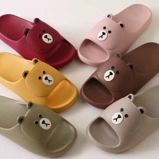 【凉拖】男士/女士新款小熊一体可爱凉拖鞋居家室内拖鞋浴室情侣凉拖【WG26208W/M】 商品图2