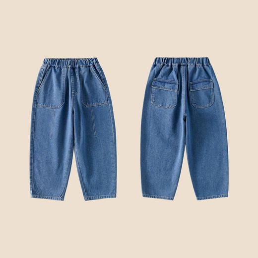 棉花堂春款户外潮趣风格线牛仔童装裤- FD61108 商品图4