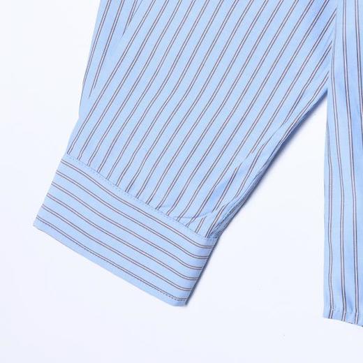 SDSA男装2026新款高贵轻奢韩版时尚撞色竖纹长袖衬衫百搭宽松衬衣 商品图3