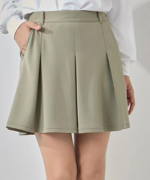 Jun & Rope 女士 初秋高尔夫 纸板针织A字褶裥喇叭短裙 柔软舒适 商品图0