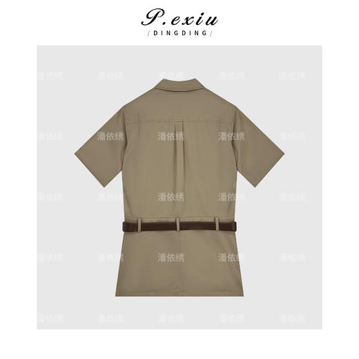 04-3潘依绣丁丁宠粉时尚复古设计工装风连衣裙Q19311 商品图1