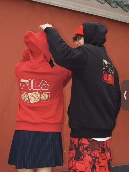 .26马年纪念款！三色！FL男女同款连帽卫衣海棠花马上生花情侣款卫衣 商品图1