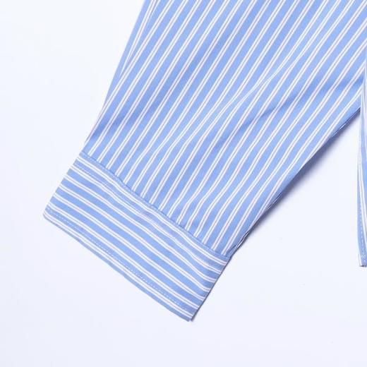 SDSA男装2026新款高贵轻奢小众设计感竖纹翻领连帽长袖衬衫百搭潮 商品图3