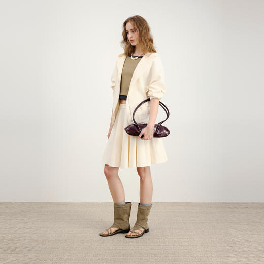 lost in echo2026年春夏新款圆肩连帽卫衣外套A字百褶伞形半身裙 商品图0