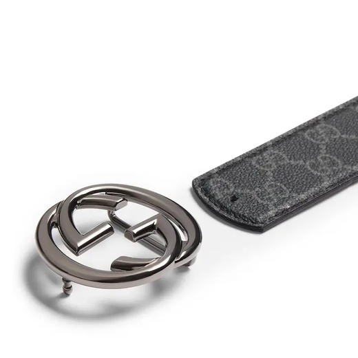 GUCCI 古驰 男士互扣式双G搭扣双面腰带 黑色 849862 FAFGJ 1000 商品图2