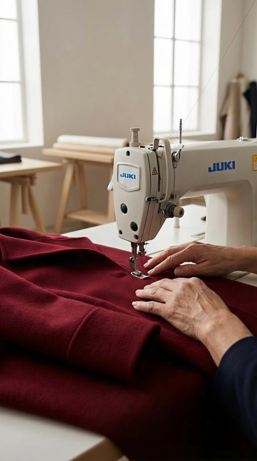 AN 侧开叉翻领两大包双面手工大衣（附腰带） 商品图3