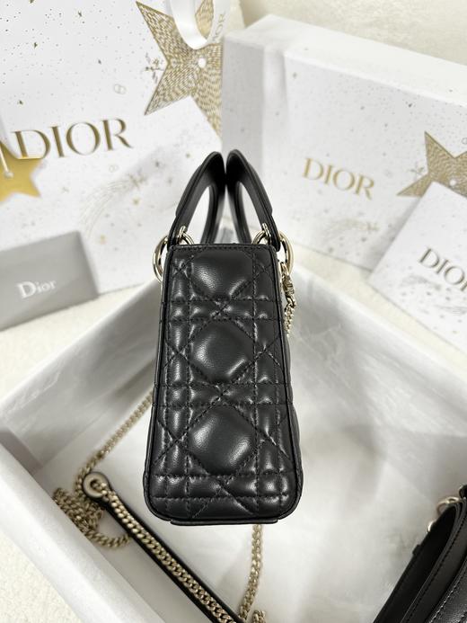 迪奥 戴妃三格 羊皮 黑金 （LZ） 商品图4