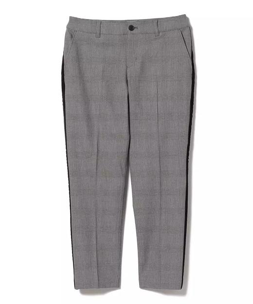 BEAMS高尔夫女士侧条纹格纹长裤 商品图7