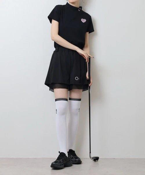 CECIL McBEE green 高尔夫女士 薄纱拼接短裤 防走光含内衬 商品图7