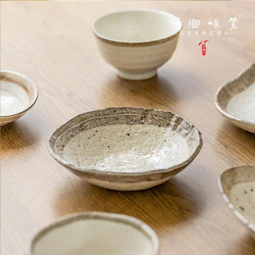 【系列满39元包邮】日本复古粉引双耳沙拉碗/椭圆长方盘/饭碗（基地直发-中通快递）| 多种规格，日本进口【合作生产，公平贸易】 商品图6