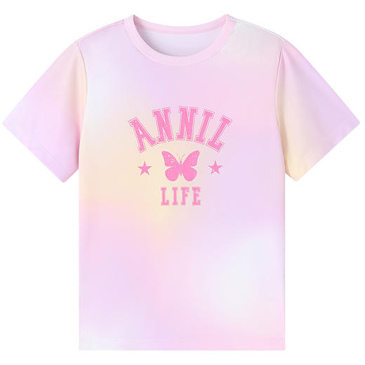 男女童圆领短袖针织衫夏季新款安奈儿童装EM621599 商品图5