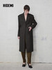HIDEMI 设计感美丽奴羊毛翻驳领长款西装外套 商品缩略图2